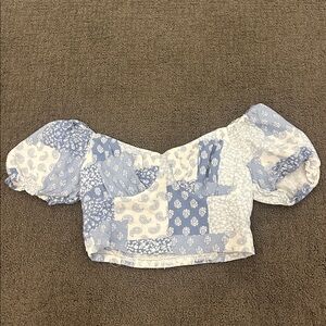 Hollister Blue Bandana Crop Top